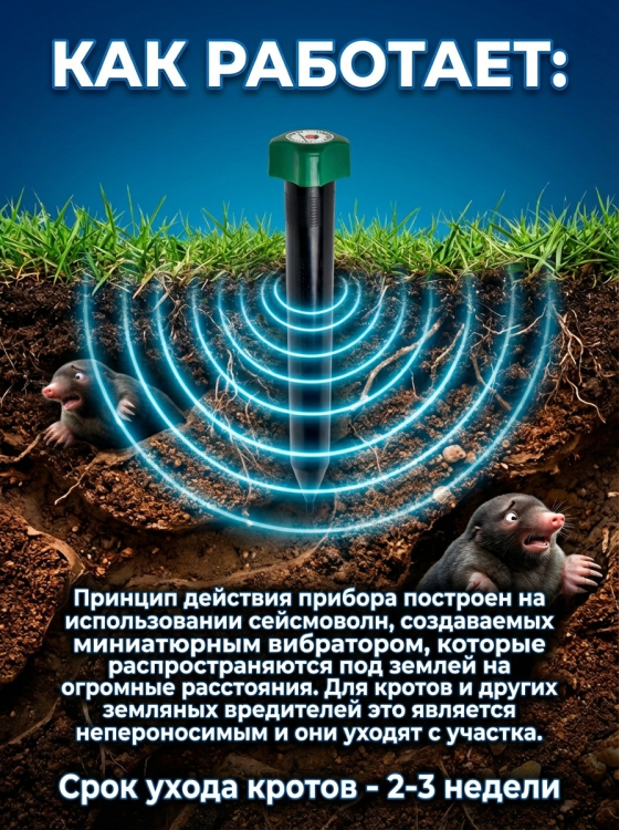 Отпугиватель кротов Торнадо ОЗВ.02