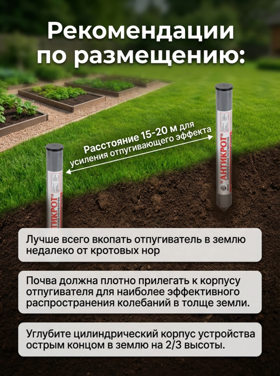 Отпугиватель кротов Тайфун Антикрот