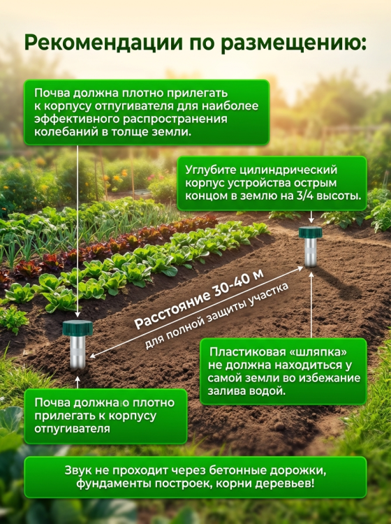 Отпугиватель кротов ЭкоСнайпер LS-997R